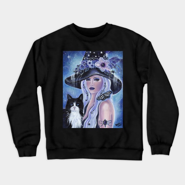 Witch whispers art by Renee L Lavoie Crewneck Sweatshirt by ReneeLLavoie